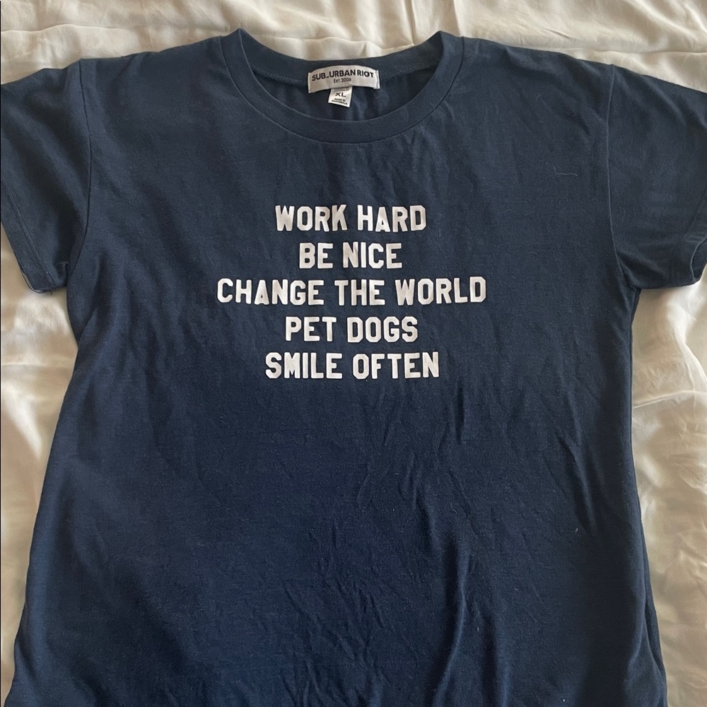 Kids Navy Inspirational Dog Tee
